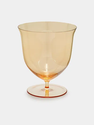 Lobmeyr Patrician Gold Lustre Hand-blown Crystal Vase  Abask Luxury Gift In Yellow