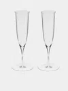Lobmeyr Patrician Hand-blown Crystal Champagne Flute (set Of 2) In Transparent