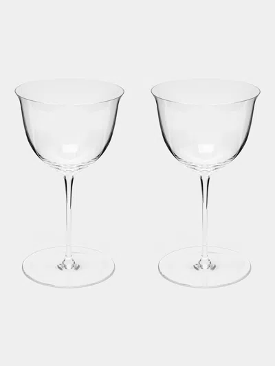 Lobmeyr Patrician Hand-blown Crystal White Wine Glass (set Of 2) In Transparent