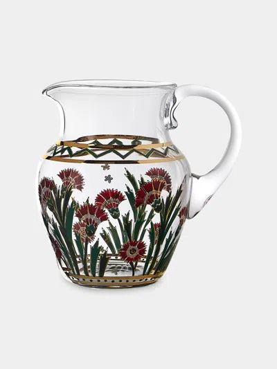 Lobmeyr Persian Flowers Hand-blown Crystal Water Pitcher In Multi