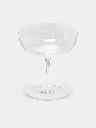 Lobmeyr Rothschild Stars Hand-engraved Crystal Champagne Coupe  Abask Luxury Gift