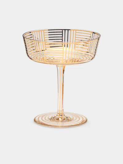 Lobmeyr Series B Hand-painted Crystal Champagne Coupe  Abask Luxury Gift