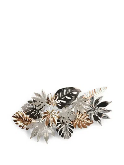 L'oca Nera Leaf-motif Wall Decoration In Gold