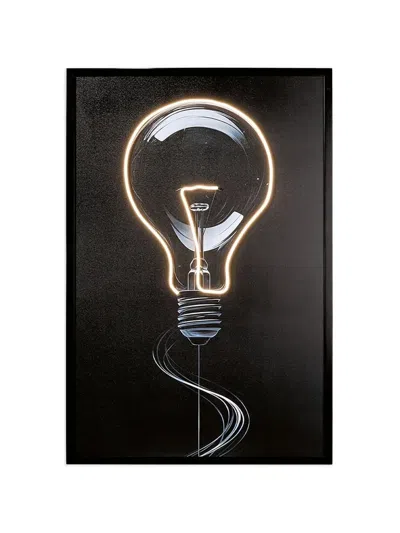 L'oca Nera Led Framed Home Decor (120cm X 80cm) In Black