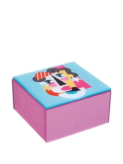 L'oca Nera Printed Jewellery Box In Pink