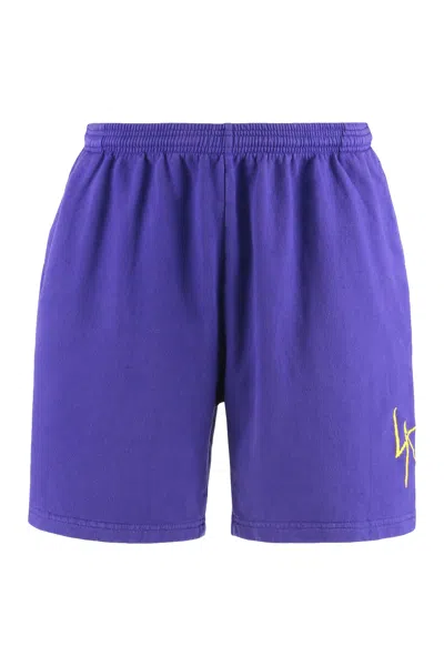 Local Authority Cotton Bermuda Shorts For Men In Purple