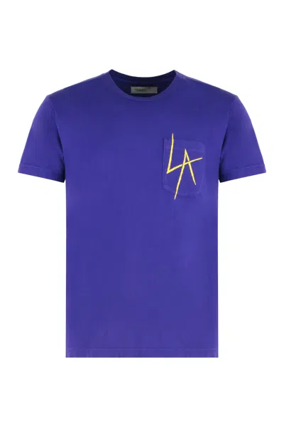 Local Authority Cotton Crew-neck T-shirt In Purple