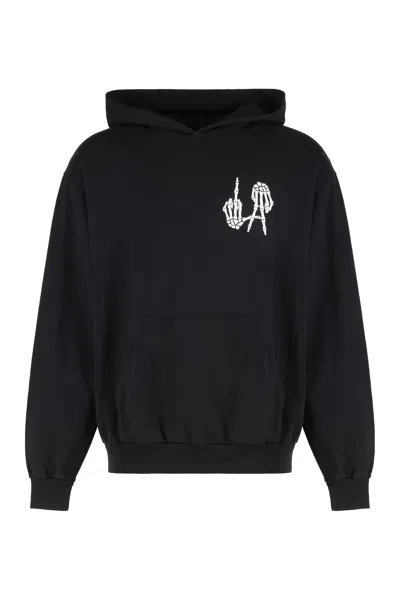 Local Authority Cotton Hoodie In Black