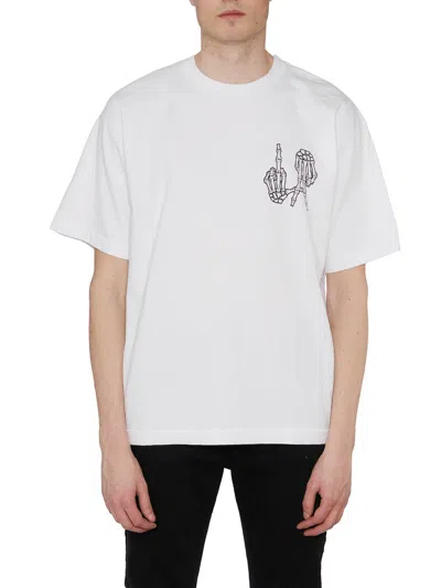 Local Authority Cotton La Bones T-shirt In White