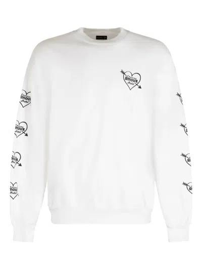 Local Authority Cotton Print Sweatshirt In White