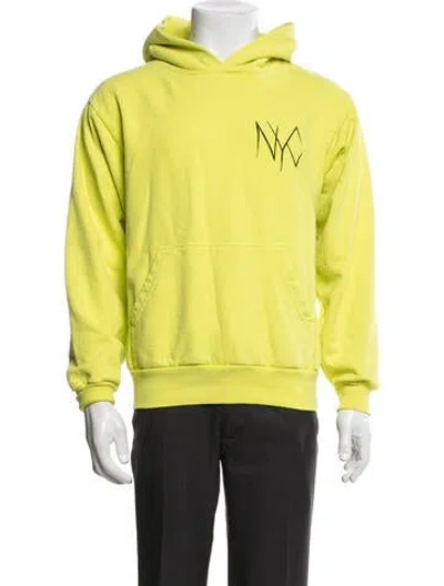 Pre-owned Local Authority Graphic Print Crew Neck Hoodie In Green