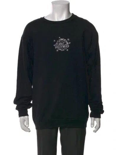 Pre-owned Local Authority Graphic Print Crew Neck Sweatshirt In Black