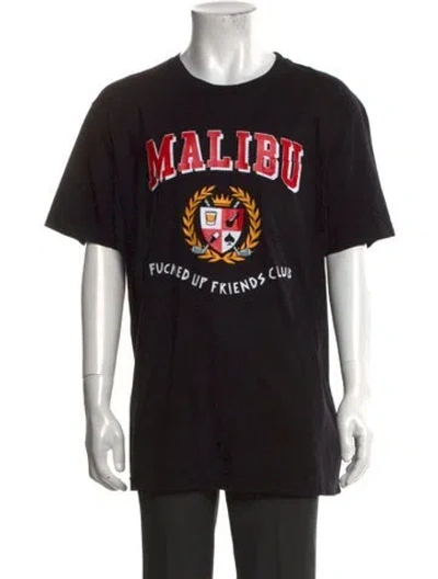 Pre-owned Local Authority Graphic Print Crew Neck T-shirt In Black