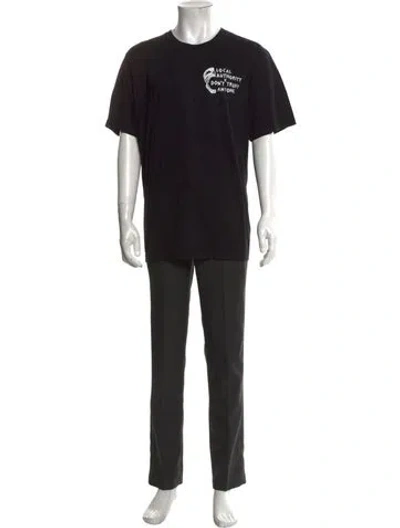 Pre-owned Local Authority Graphic Print Crew Neck T-shirt In Black