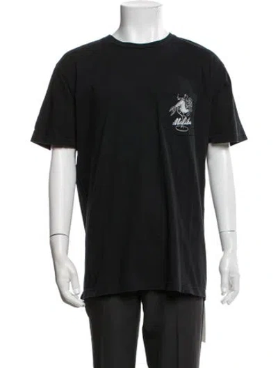 Pre-owned Local Authority Graphic Print Crew Neck T-shirt In Black