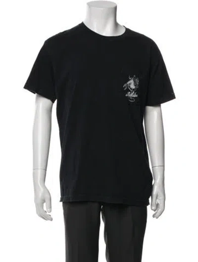 Pre-owned Local Authority Graphic Print Crew Neck T-shirt In Black