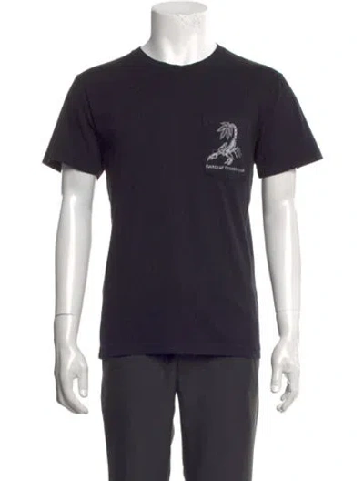 Pre-owned Local Authority Graphic Print Crew Neck T-shirt In Black