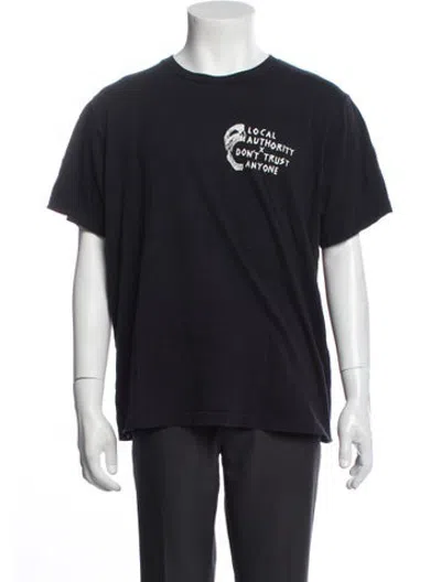 Pre-owned Local Authority Graphic Print Crew Neck T-shirt In Black