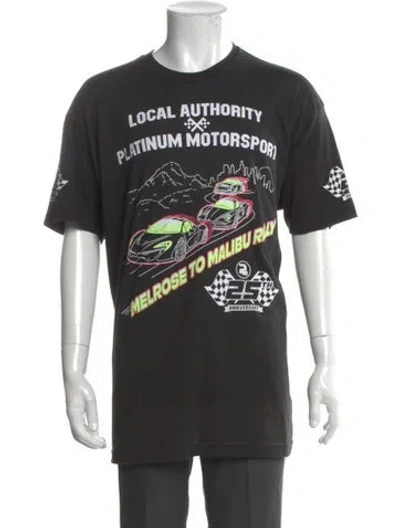 Pre-owned Local Authority Graphic Print Crew Neck T-shirt In Gray