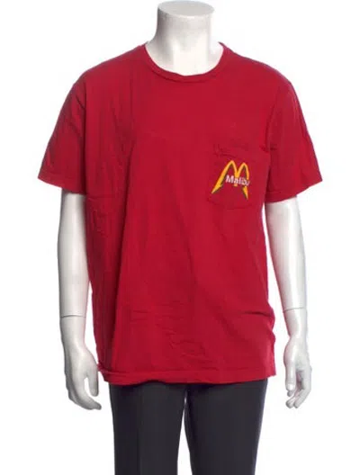 Pre-owned Local Authority Graphic Print Crew Neck T-shirt In Red