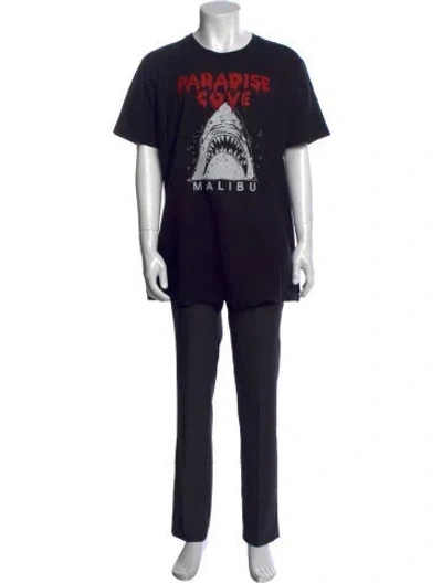 Pre-owned Local Authority Graphic Print Crew Neck T-shirt W/ Tags In Black