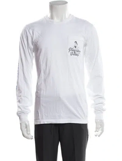 Pre-owned Local Authority Graphic Print Crew Neck T-shirt In White