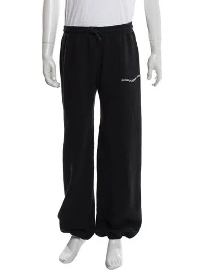 Pre-owned Local Authority Graphic Print Lounge Bottoms In Black