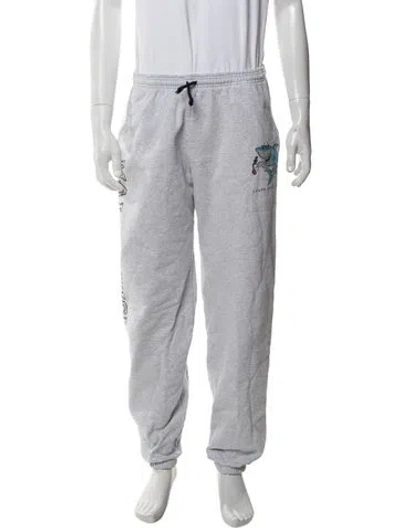 Pre-owned Local Authority Graphic Print Lounge Bottoms In Grey