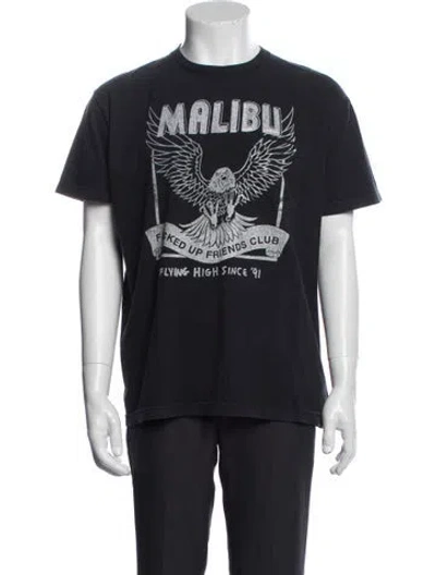 Pre-owned Local Authority Graphic Print Short Sleeve Shirt In Black