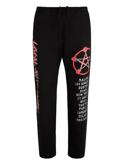 Local Authority Graphic-print Track Pants In Black