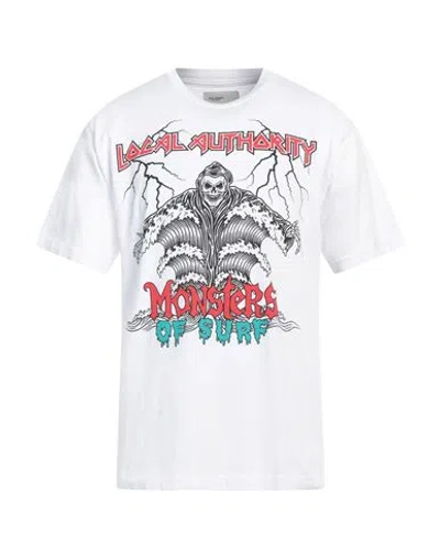 Local Authority Man T-shirt White Size L Cotton