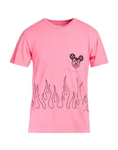 Local Authority Man T-shirt Fuchsia Size M Cotton In Animal Print