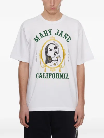Local Authority Mary Jane Graphic T-shirt In White