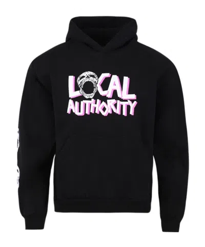 Local Authority Skull Pattern Hoodie In Black