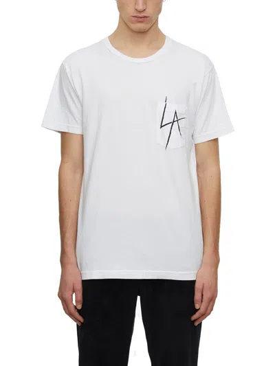 Local Authority T-shirt In Cotone La Slash In White