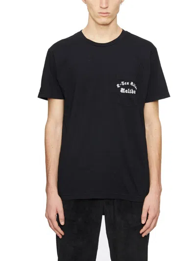Local Authority E-sea Rider Printed Cotton-jersey T-shirt In Washed Black
