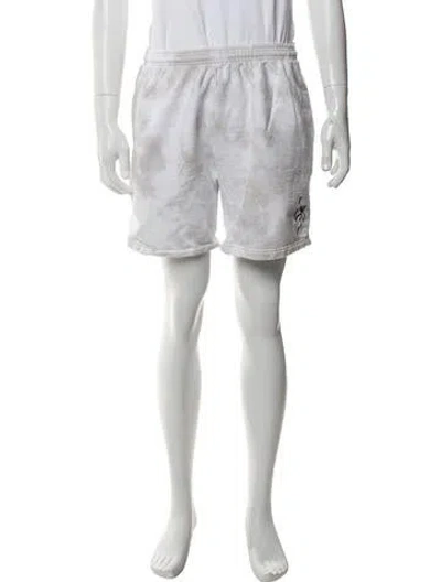 Pre-owned Local Authority Tie-dye Print Jogger Shorts In White