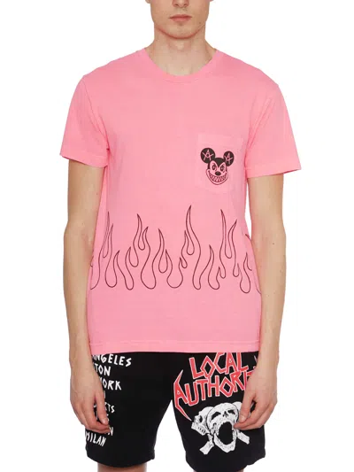 Local Authority T-shirt In Cotone Mischief In Pink