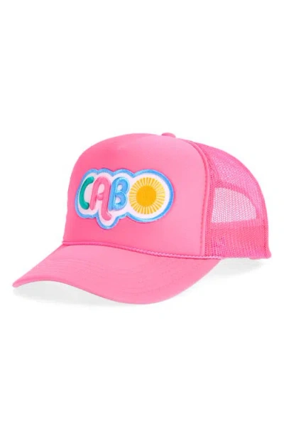 Local Beach Cabo Patch Trucker Hat In Pink
