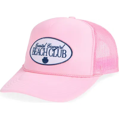 Local Beach Coastal Cowgirl Beach Club Baseball Cap In Pink