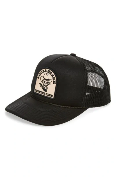 Local Beach Country Club Trucker Hat In Black