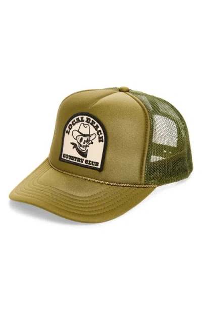 Local Beach Country Club Trucker Hat In Green