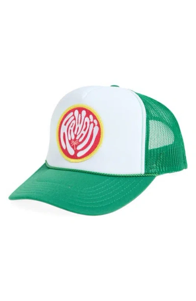 Local Beach Hawaii Patch Trucker Hat In Green