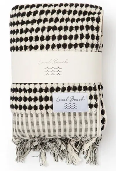 Local Beach Riviera Pool Towel In Black