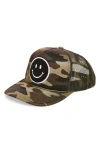 Local Beach Smiley Patch Trucker Hat In Multi