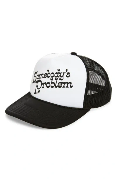 Local Beach Somebody's Problem Trucker Hat In White