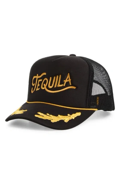 Local Beach Tequila Snapback Trucker Hat In Black
