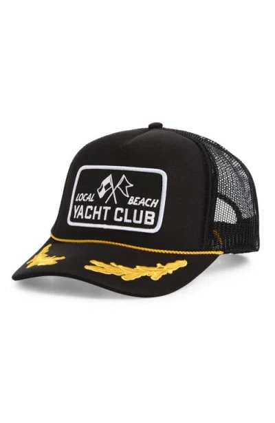 Local Beach Yacht Club Snapback Trucker Hat In Black