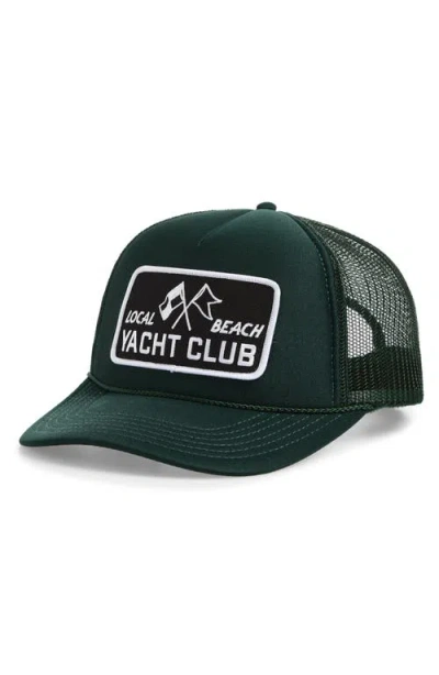 Local Beach Yacht Club Snapback Trucker Hat In Green