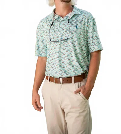 Local Boy Outfitters Dirty Myrtle Lures Polo In Mint Lures In Multi